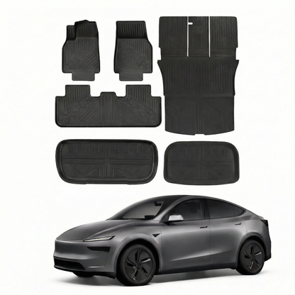 Allværsmatter i TPE – Komplett sett (6 deler) til Tesla Model Y Juniper (2025–2026)