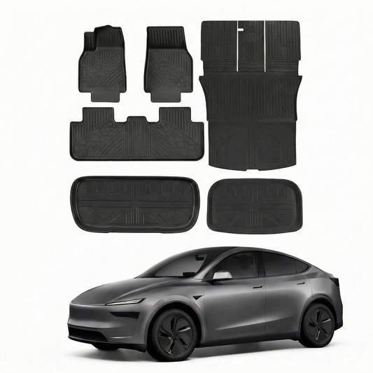 Allværsmatter i TPE – Komplett sett (6 deler) til Tesla Model Y Juniper (2025–2026)
