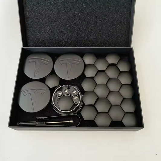 Senterkopper & Mutterdeksler 56 mm – Tesla Model Y Juniper (2025–) | Passer Crossflow-felger